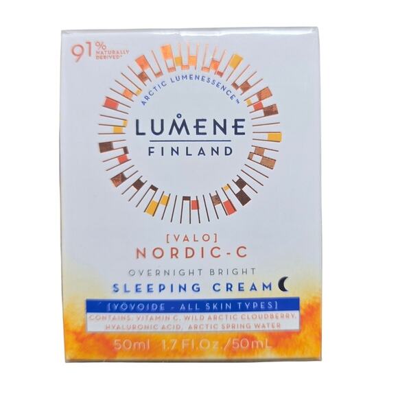 Lumene Finland Valo Nordic C Overnight Bright Sleeping Cream 91% NIB - Picture 1 of 7